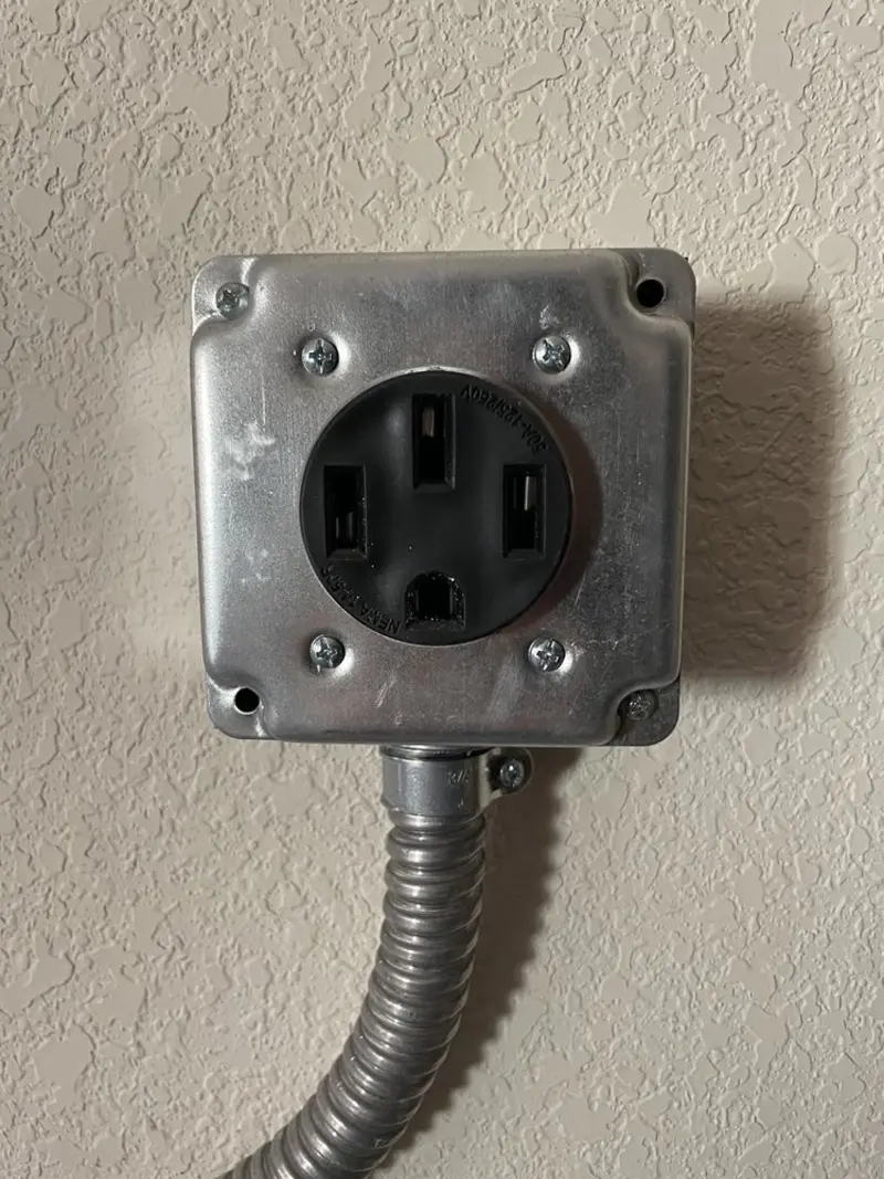 NEMA 14-50 outlet installed for Electrical Panel Upgrade in Safety Harbor